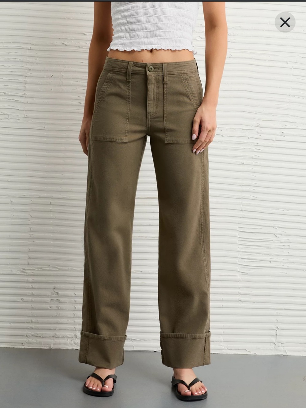 AE Stretch High-Waisted Utility Stovepipe Pant size 6